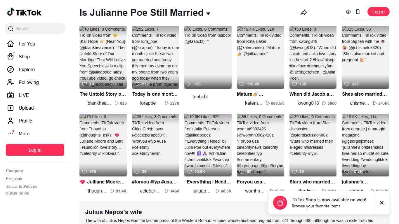 Is Julianne Poe Still Married TikTok