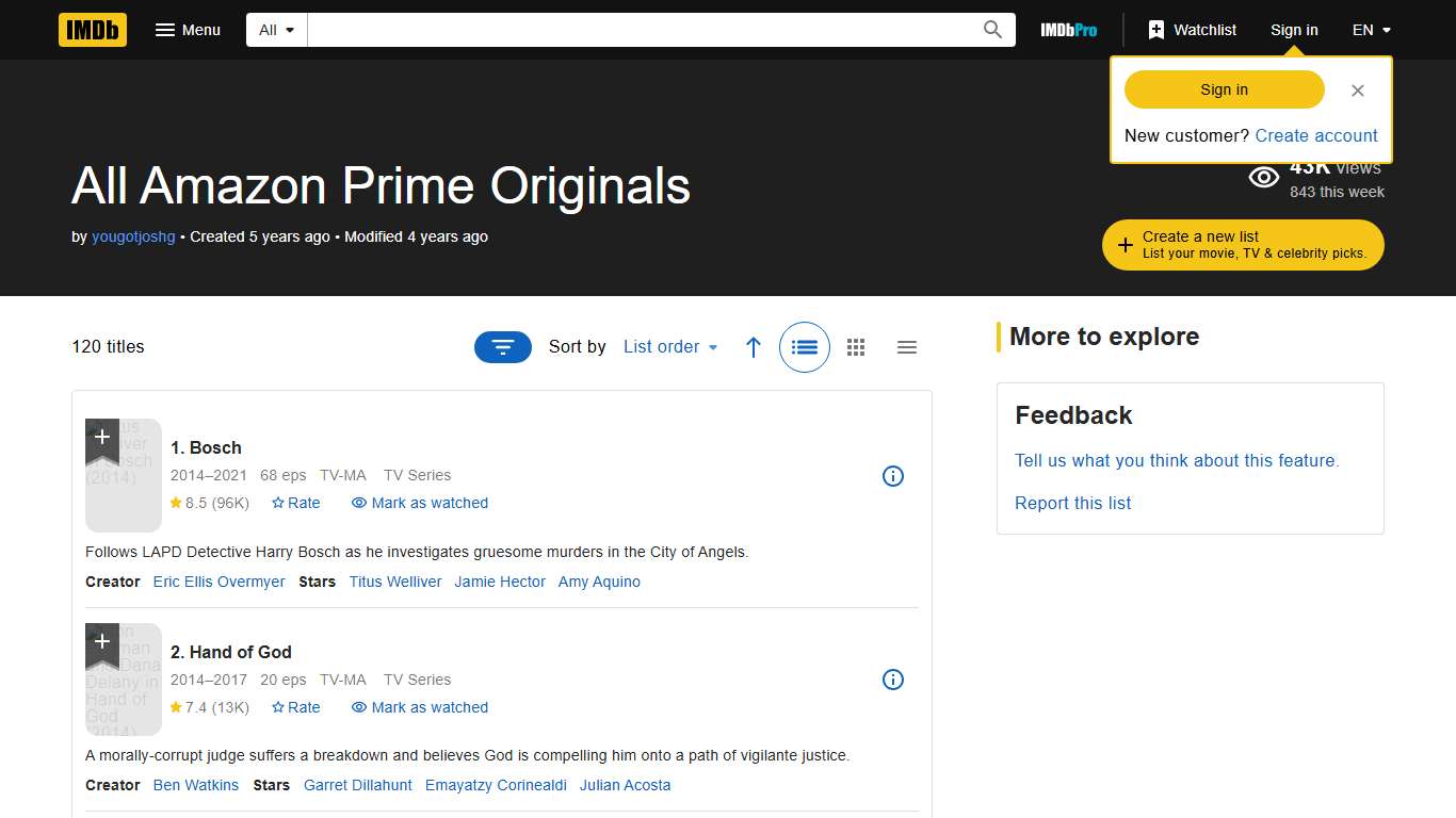All Amazon Prime Originals